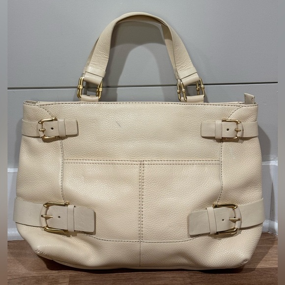 Michael Kors Yacht Club Vanilla Large Pebbled Leather Shopper Tote